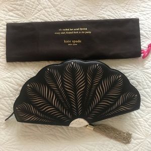 Kate Spade Dress the Part fan clutch w/ dust bag